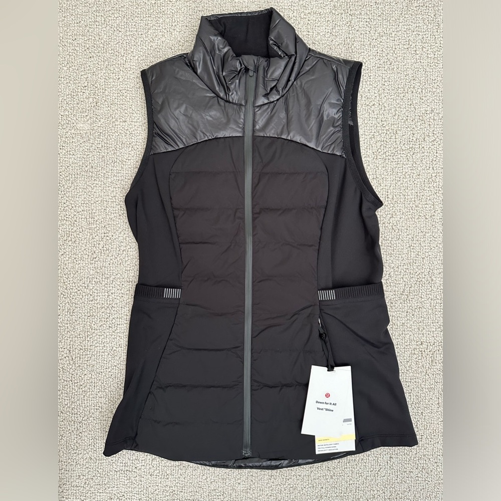 NWT Lululemon Down For it All Vest (shine)